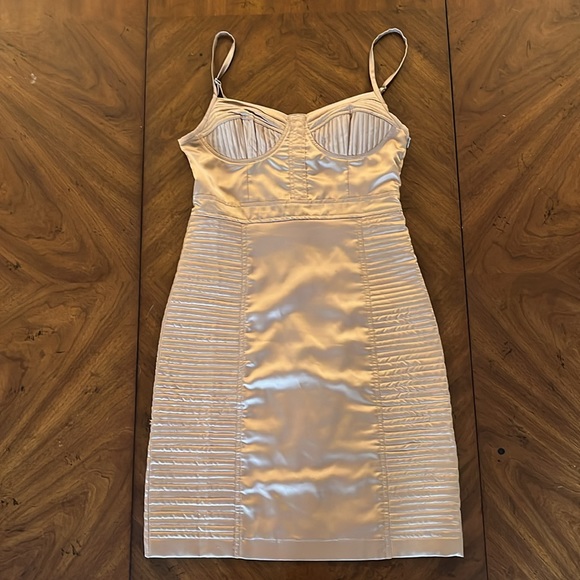 Oscar the Third Corset Dress in Nude 100% Silk Sz S - Picture 5 of 16